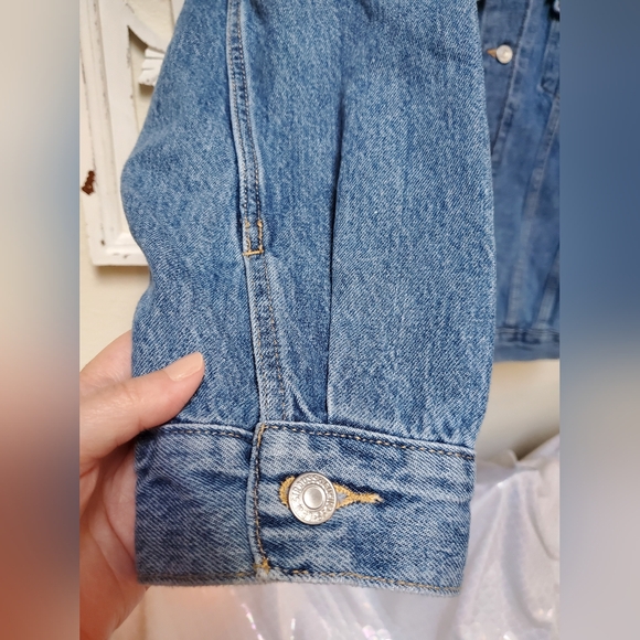 Levis Men's Baggy Denim Trucker Jacket Or Unisex Size Small - Picture 4 of 15